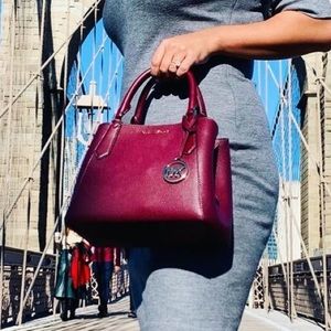 🔥MK Kimberly Small Satchel Crossbody merlot